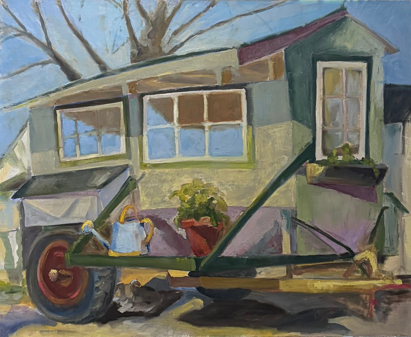 Parked by the garden and longing for spring.